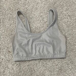 Silver Shimmer Sports Bra
